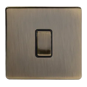 1 Gang Rocker Smart Light Switch Aged Brass