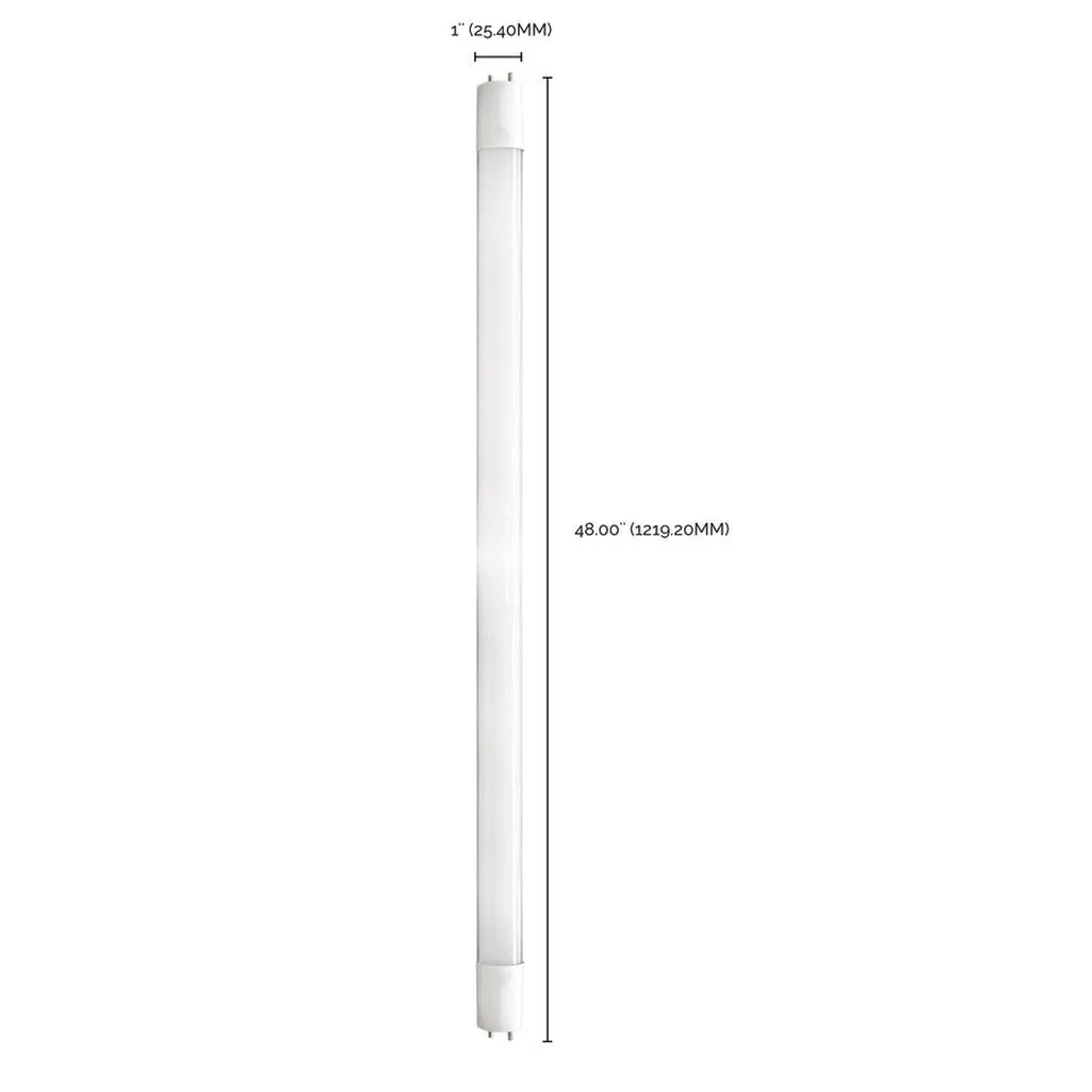 10.5W - 48 Inch - T8 LED - 3500K - Medium Bi Pin base - 82 CRI - 50000 Average rated hours -Type B Ballast Bypass - 1700 Lumens - Assembled in the USA - 25-Pack