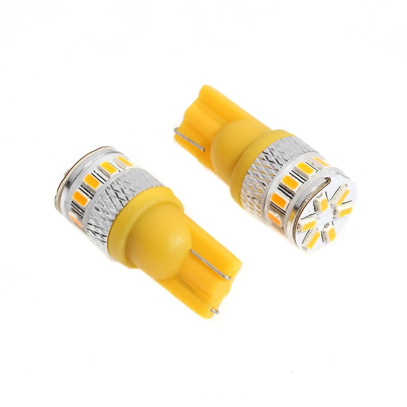 168 2825 W5W T10 LED License Plate/Side Marker/Interior Light Bulbs 4W 300% High Brightness CAN-Bus Error Free 3500K Amber | 2 Bulbs