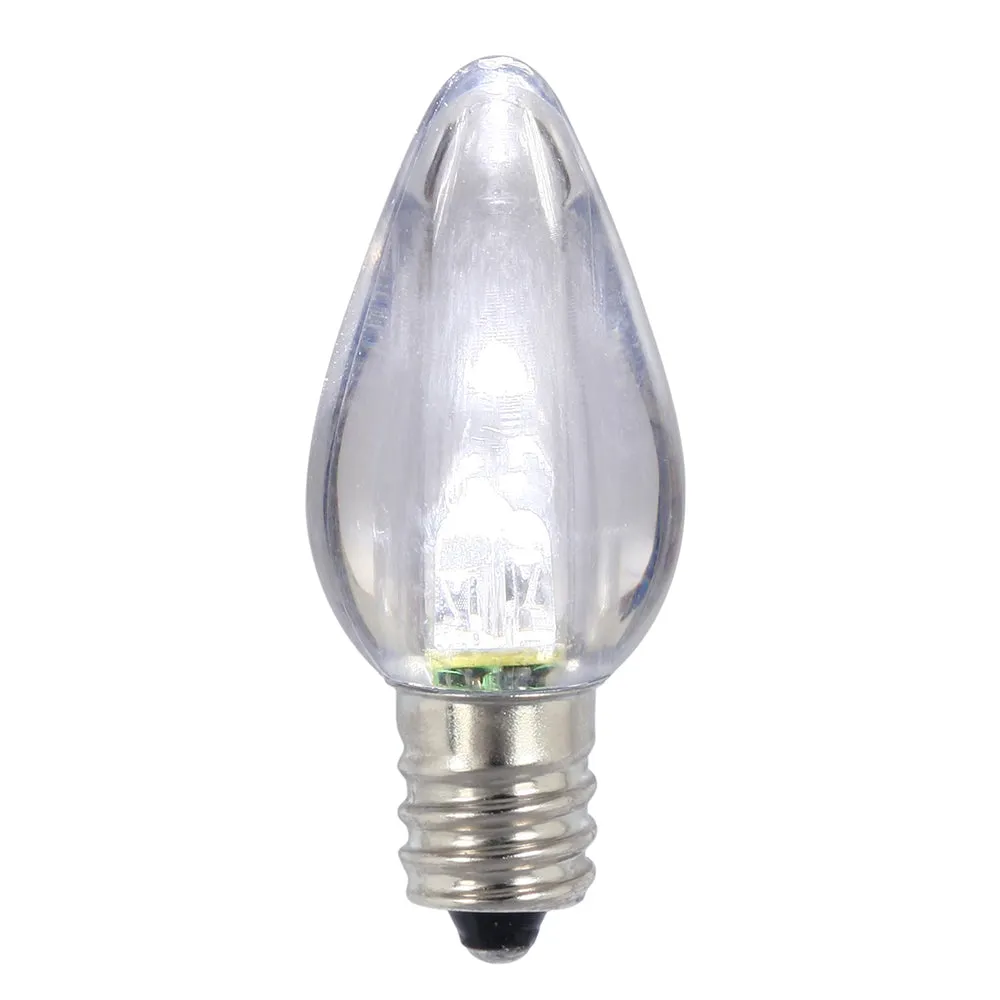 25PK - Vickerman C7 Transparent LED Pure White Bulb 0.96W