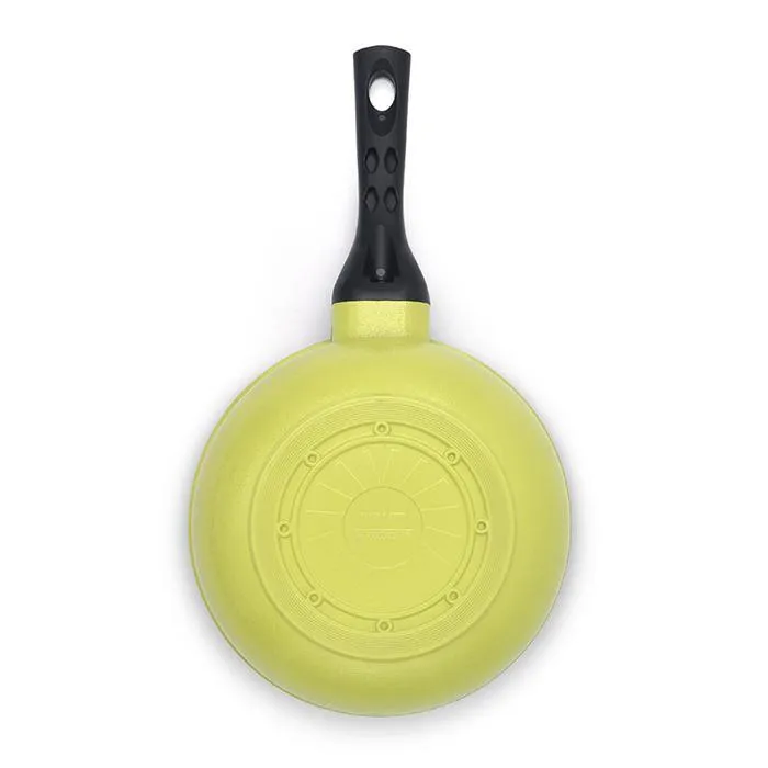 3D Coating Green Frying Pan, Woks & Lid 4 PCS Set