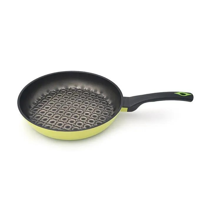 3D Coating Green Frying Pan, Woks & Lid 4 PCS Set