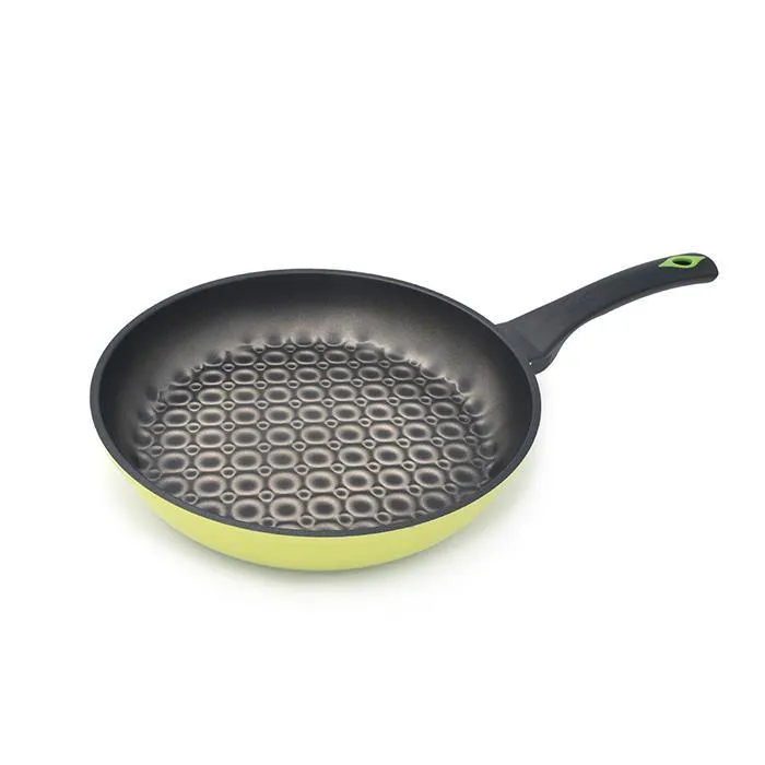 3D Coating Green Frying Pan, Woks & Lid 4 PCS Set