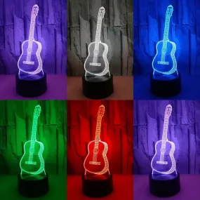 3D LED Night Light Creative Bedroom Lamp Changeable Colors Bedside Lights for Hallway Bathroom Gift