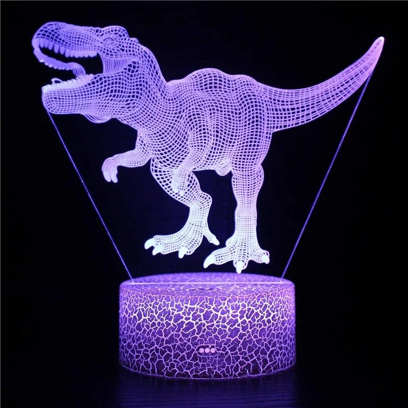 3D Night Light Dinosaur Series Desk Lamp Touch Remote Control Cartoon Table Lamps Home Decor For Kid Birthday Gift