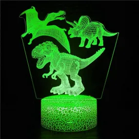 3D Night Light Dinosaur Series Desk Lamp Touch Remote Control Cartoon Table Lamps Home Decor For Kid Birthday Gift