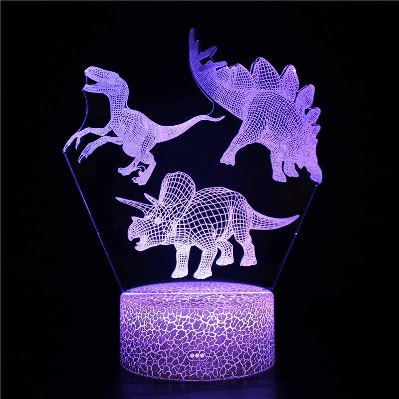 3D Night Light Dinosaur Series Desk Lamp Touch Remote Control Cartoon Table Lamps Home Decor For Kid Birthday Gift