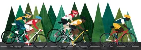 3D Z fold cyclist card