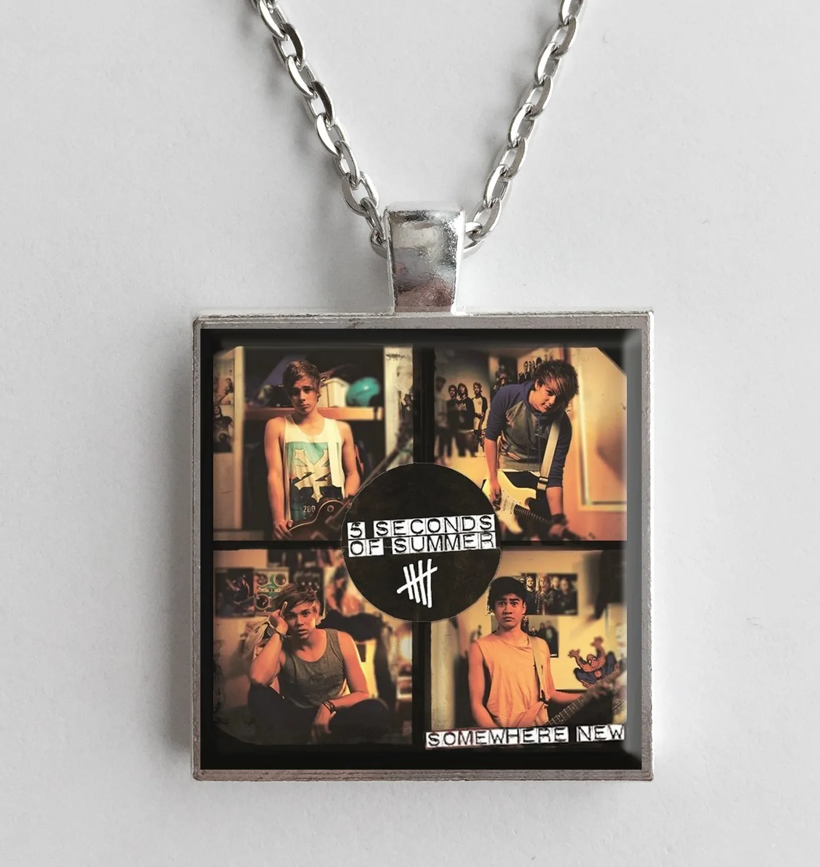 5 Seconds of Summer - Somewhere New - Album Cover Art Pendant Necklace