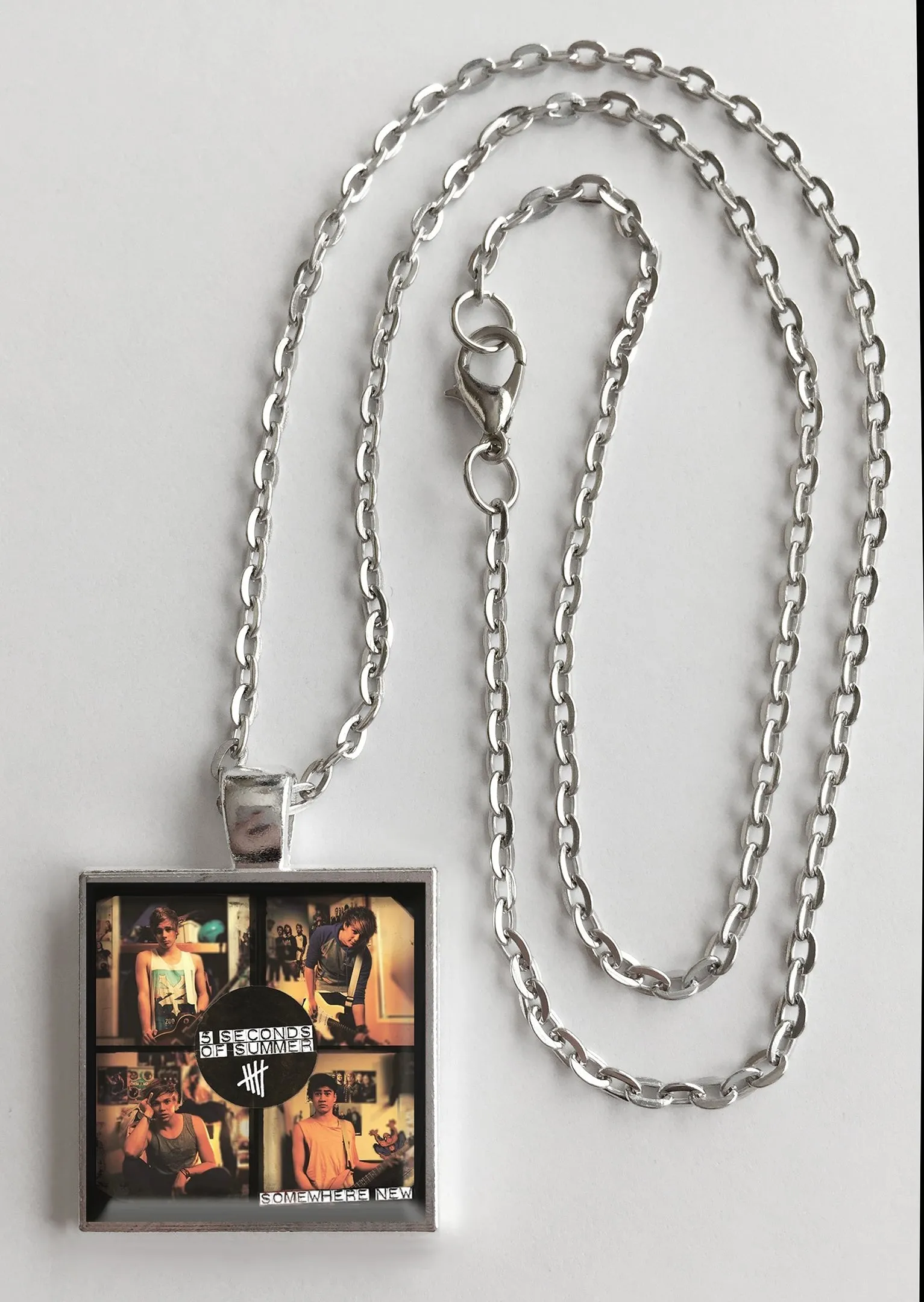 5 Seconds of Summer - Somewhere New - Album Cover Art Pendant Necklace