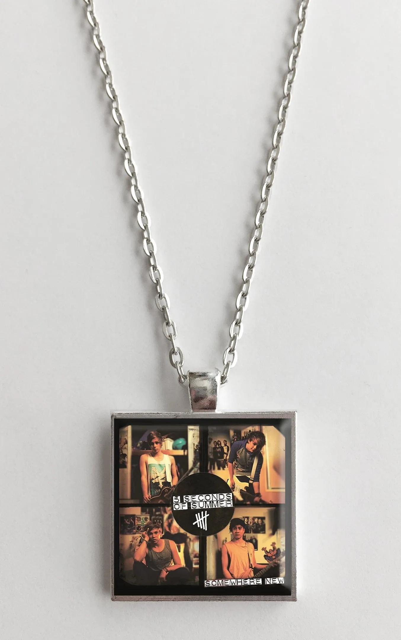 5 Seconds of Summer - Somewhere New - Album Cover Art Pendant Necklace