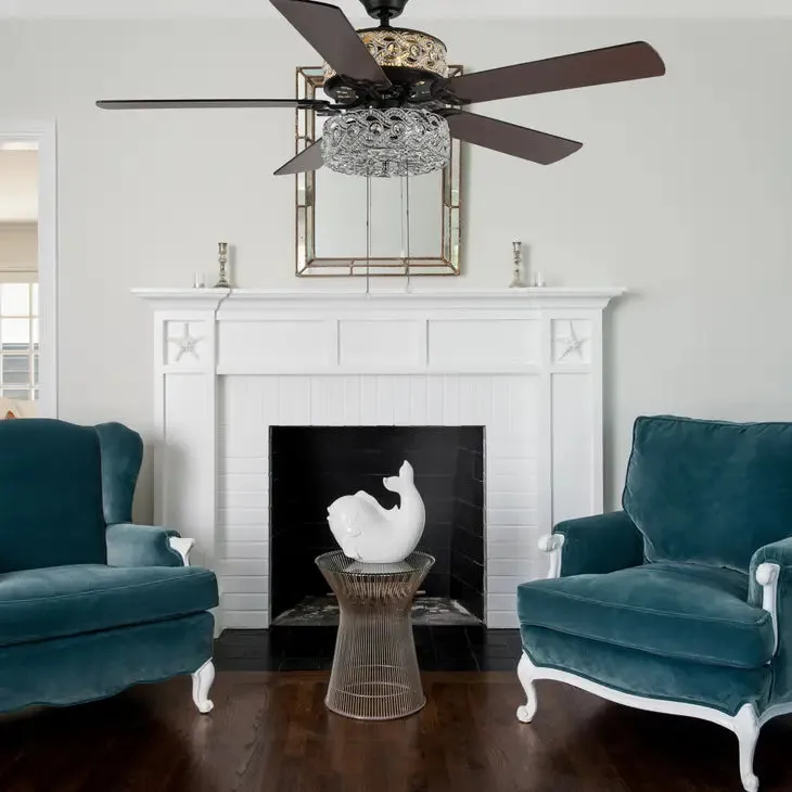 52"W Matilda Oil Rubbed Bronze Double-Lit LED Ceiling Fan