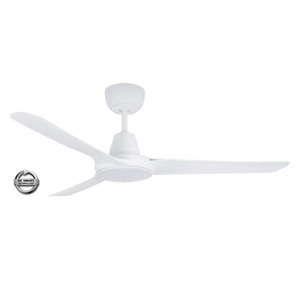 56" Spyda EC Ceiling Fan Matt Black, Satin White with Light SPYEC1423-L Ventair