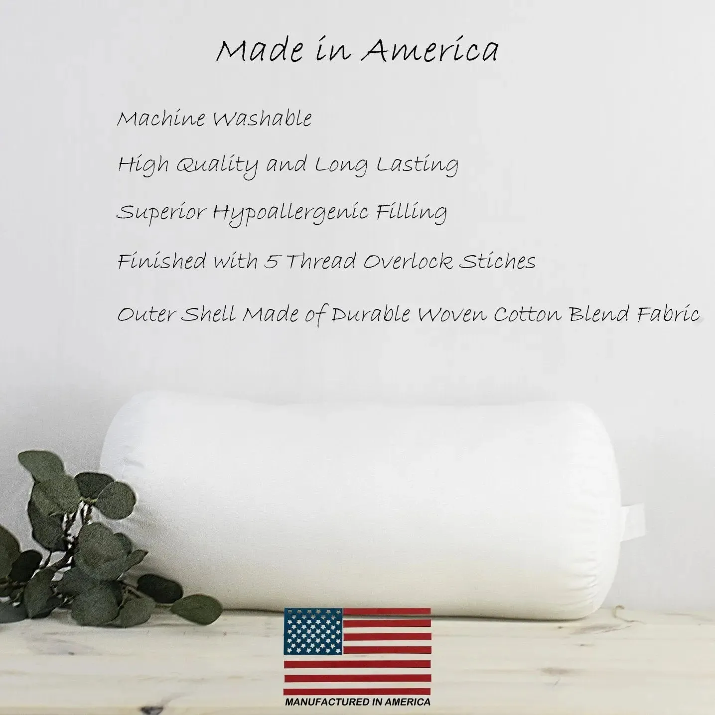 6x38 | Bolster Insert | Indoor Outdoor Hypoallergenic Polyester Fill | Quality Insert | Premium Insert