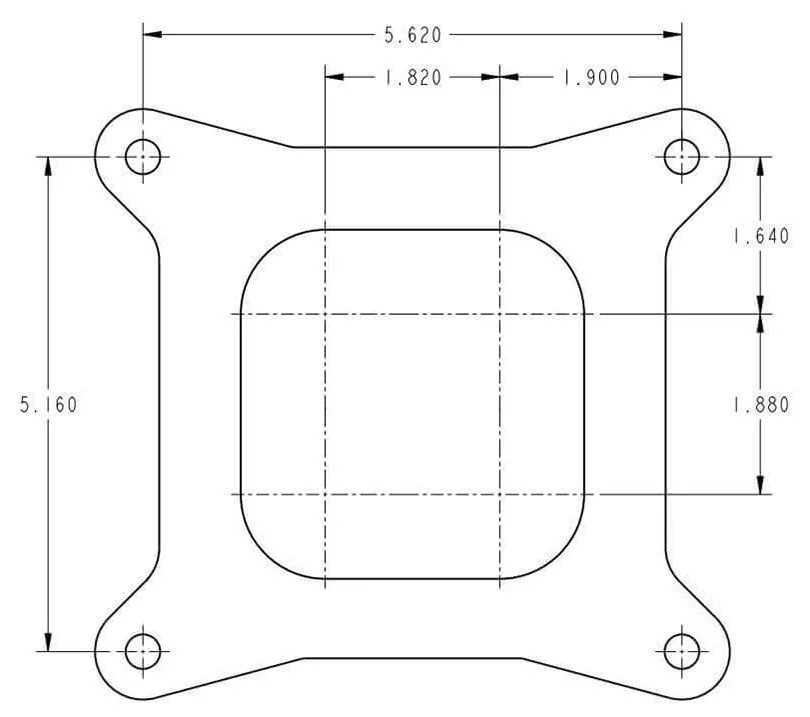 750 CFM 4-Barrel Blower Carburettor - Shiny Finish HO0-80573S