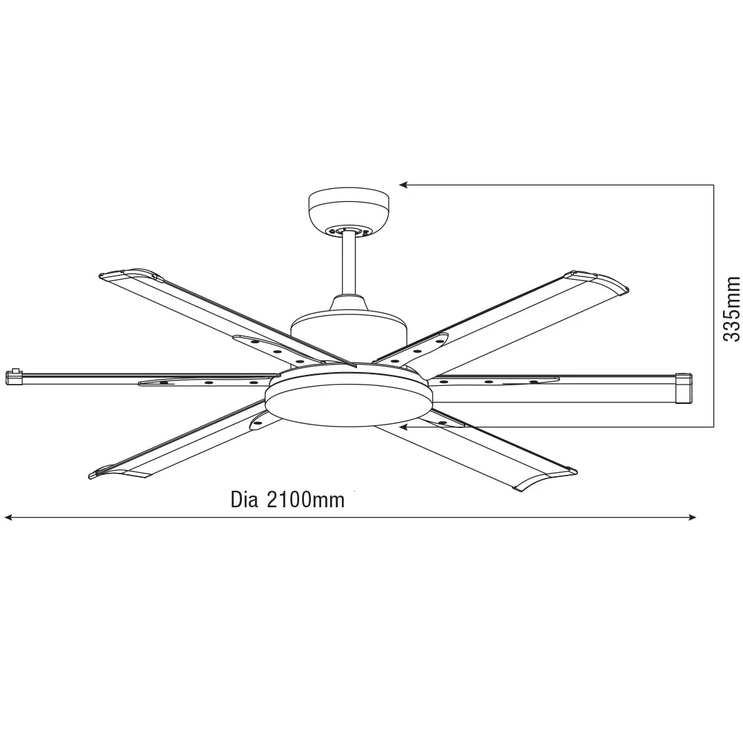 84" Albatross DC Ceiling Fan Black, White, Brushed Nickel w Light MAFML3XR   MAF210X Martec Lighting