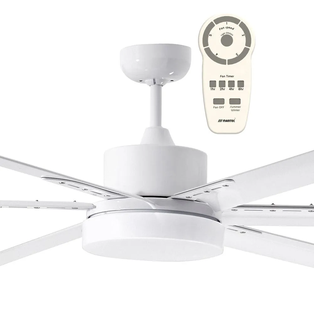 84" Albatross DC Ceiling Fan Black, White, Brushed Nickel w Light MAFML3XR   MAF210X Martec Lighting