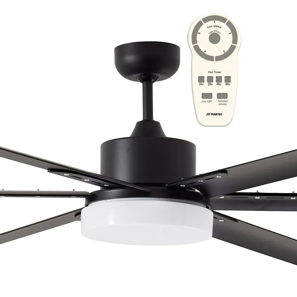 84" Albatross DC Ceiling Fan Black, White, Brushed Nickel w Light MAFML3XR   MAF210X Martec Lighting