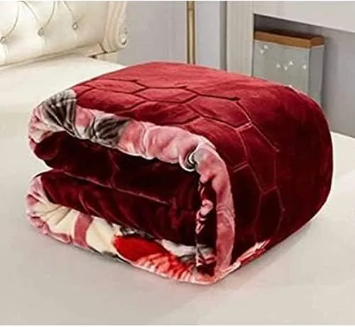 ALCITIC HOME Korean Blanket Heavy Blanket Warm Beautiful Double ply Mink Double ply Blanket for Winter.