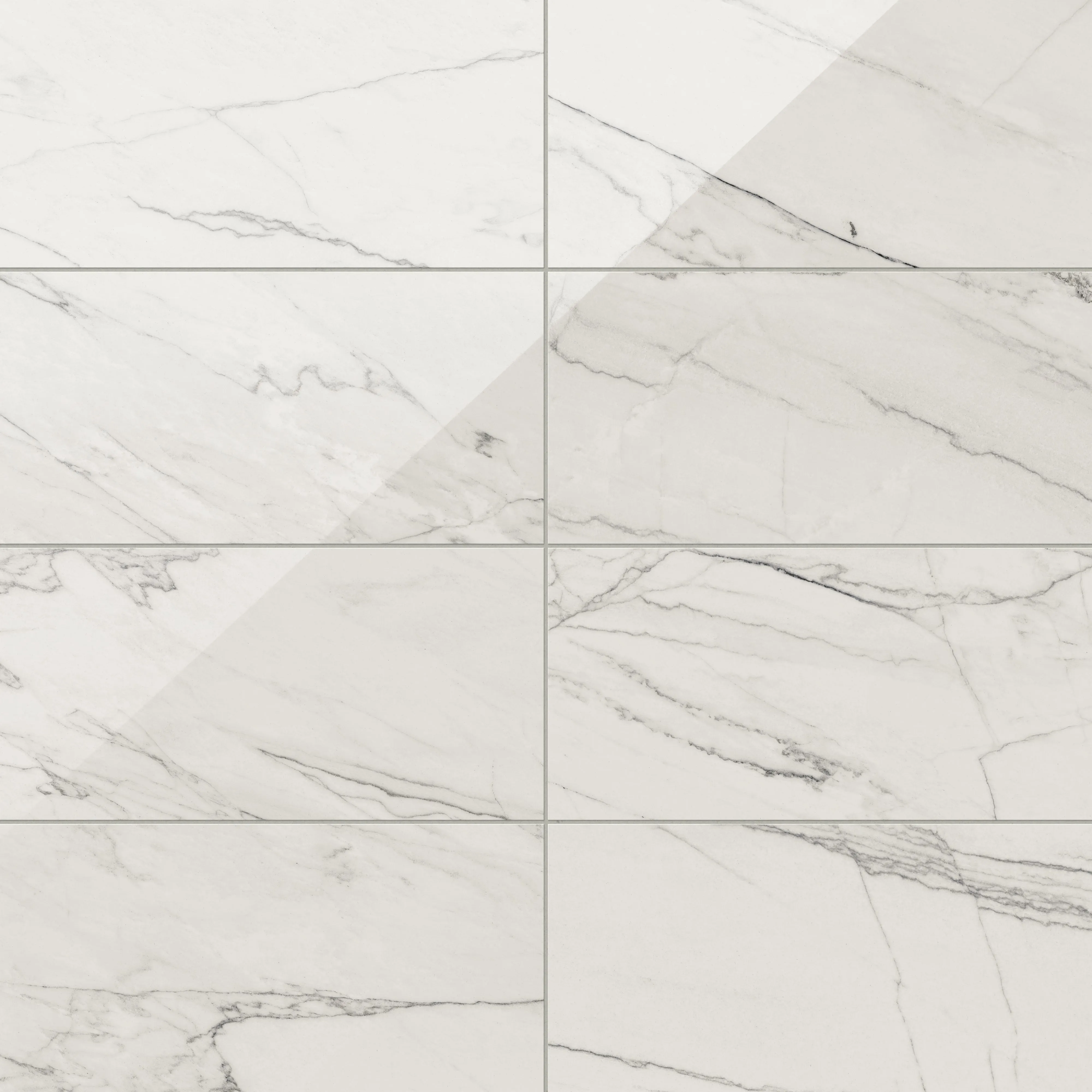 Aniston 12x24 Polished Porcelain Tile in Calacatta Quarzite