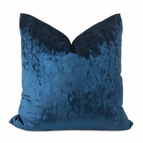 Arcturo Sapphire Blue Tonal Velvet Pillow Cover