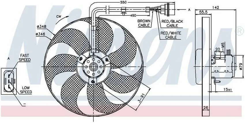 Audi VW Engine Cooling Fan – Nissens 85683