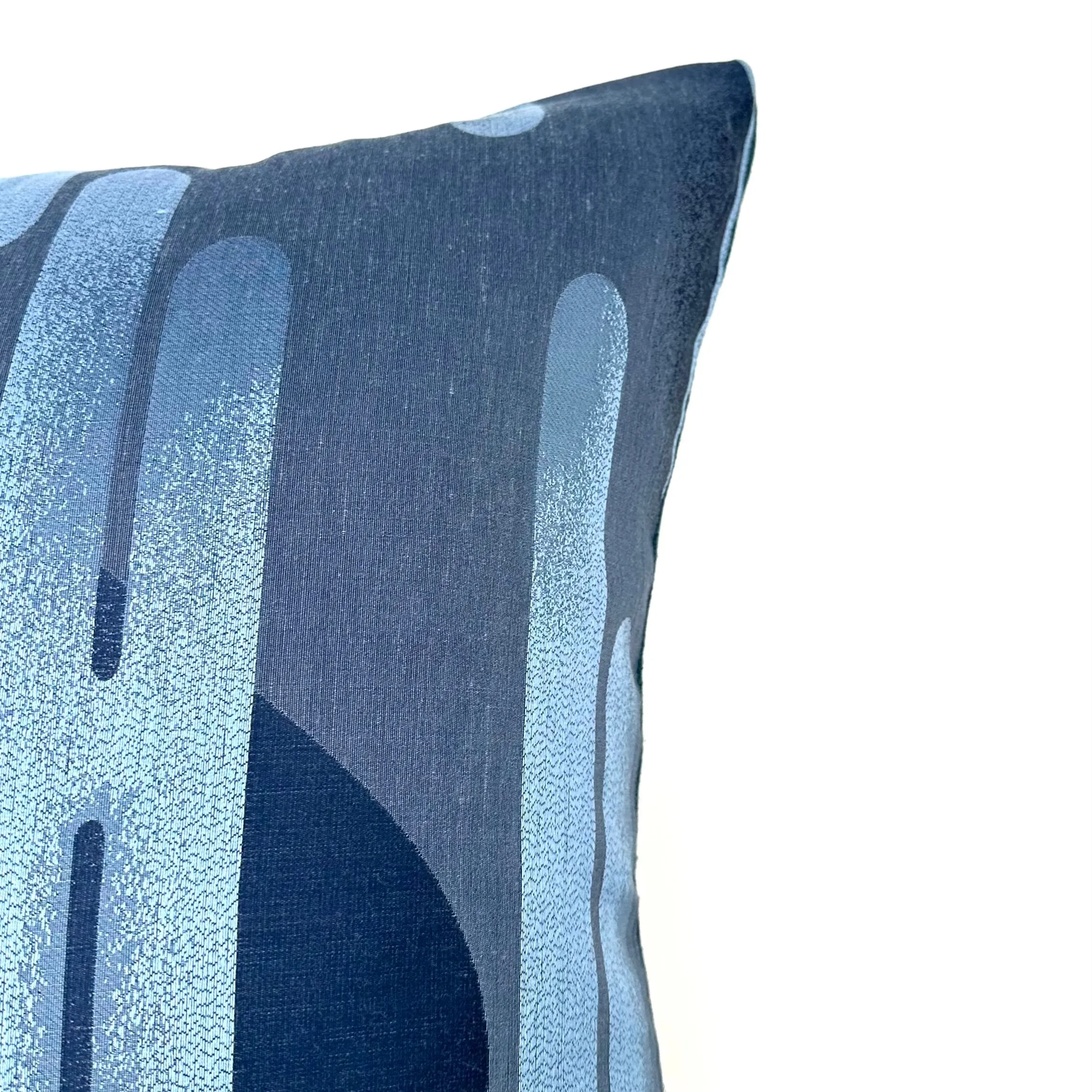 Azure Modern Jacquard Throw Pillow Cover 22x22