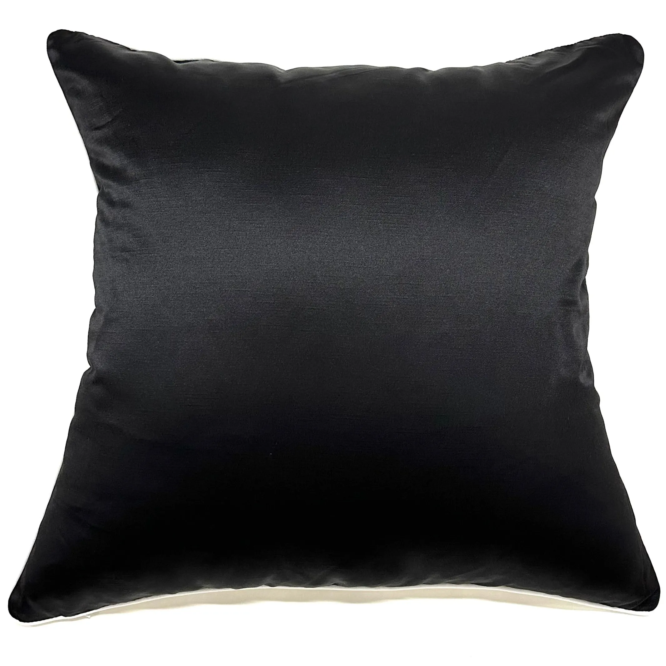 Baker Black Taffeta Throw Pillow Cover 26x26