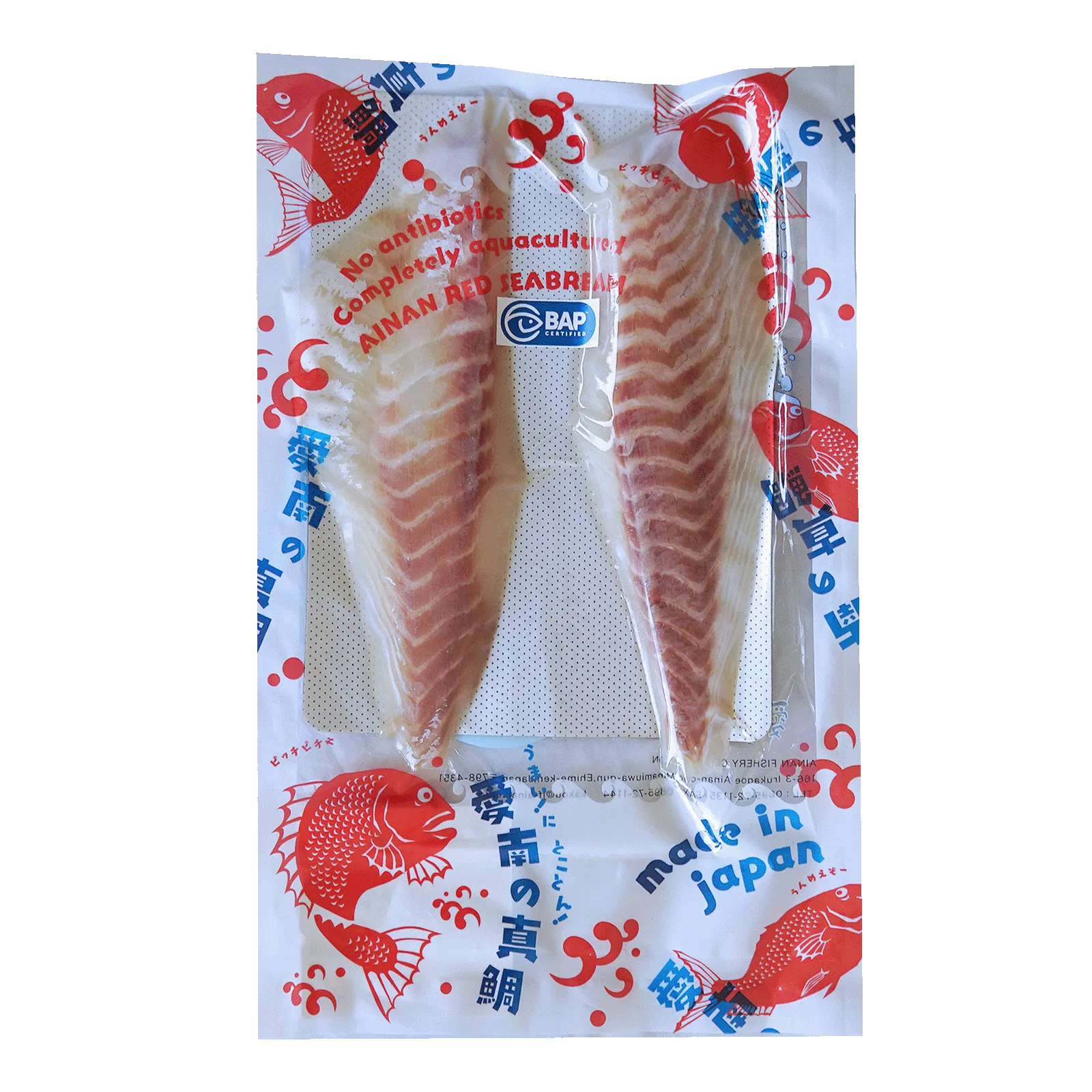 BAP-Certified Red Seabream Sashimi Grade Fish Fillets from Japan (280g)