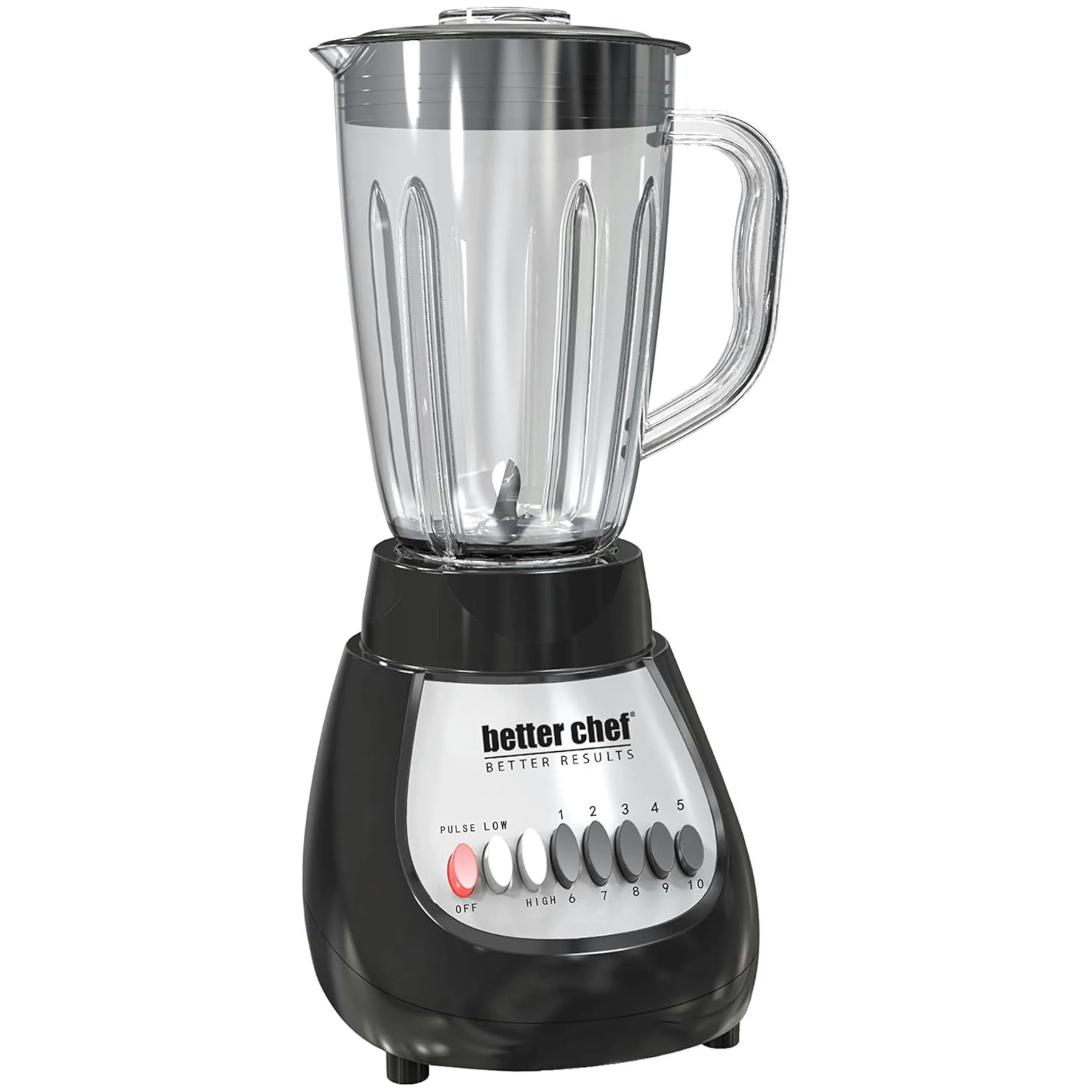 Better Chef 10-Speed 350-Watt Plastic Jar Blender - Black