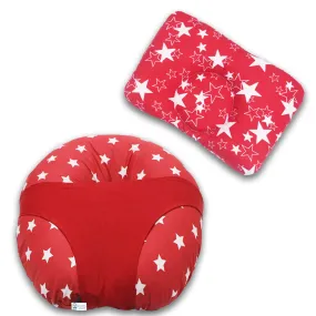 Born Star Red Feeding and Head Shaping Pillow- Combo Set