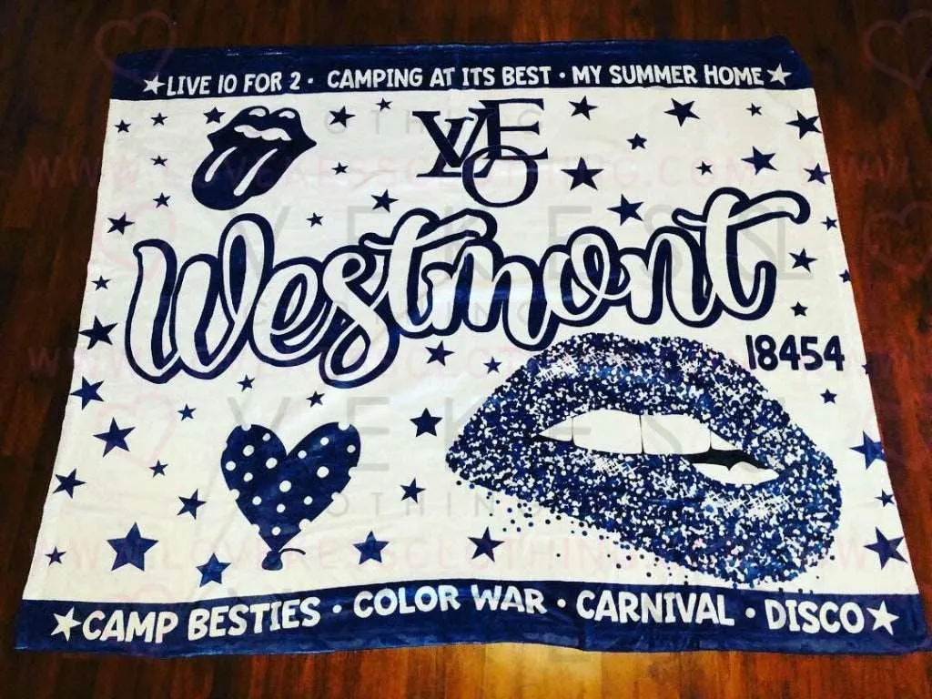 Camp Westmont Custom Fleece Blanket