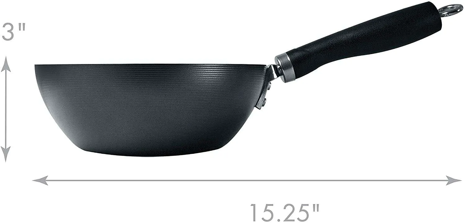 Carbon Steel Non-Stick Wok, 8 Inch - Ecolution