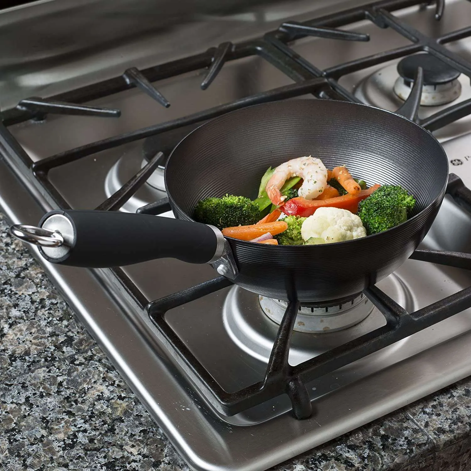 Carbon Steel Non-Stick Wok, 8 Inch - Ecolution