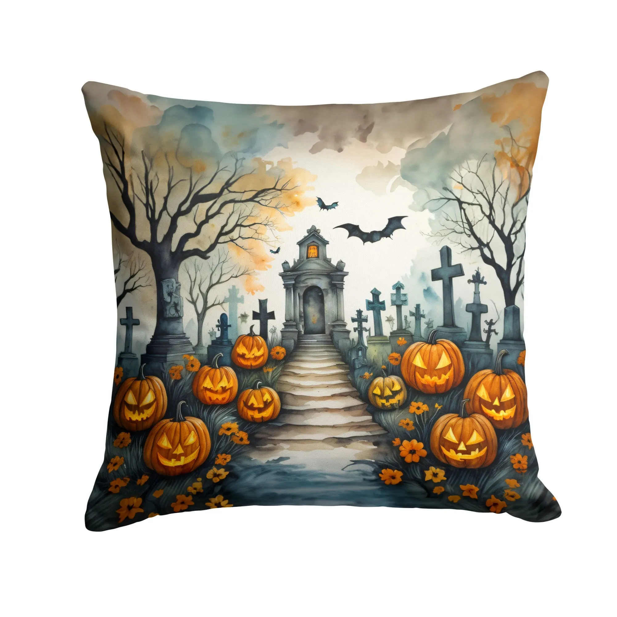 Caroline's Treasures: Marigold Spooky Halloween: Throw Pillow