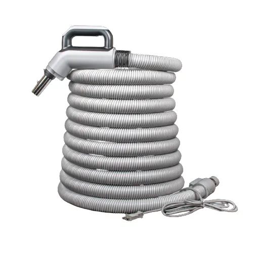 Central Vacuum Hose with Dual Voltage 3 Way Switch in 30' & 35'