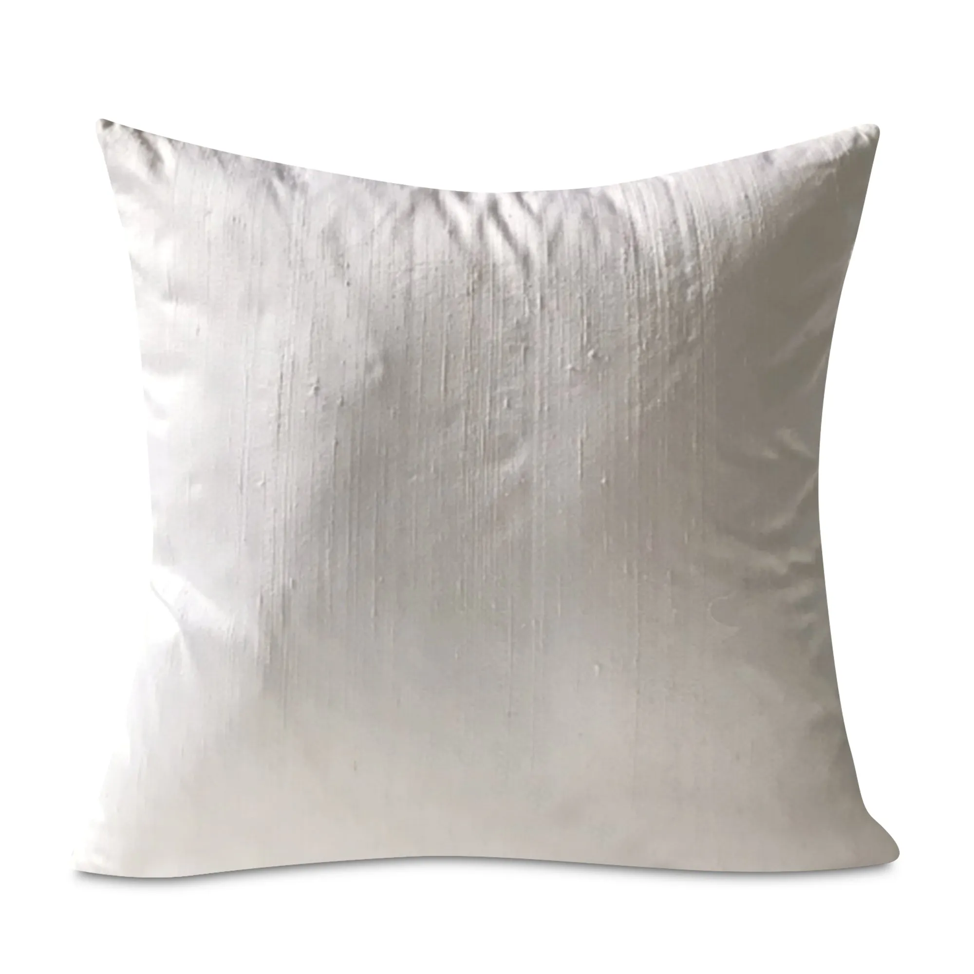 Champagne Solid Silk Dupioni Throw Pillow Cover 20x20