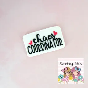 Chaos Coordinator Feltie File - Planner Embroidery File - ITH Embroidery File - Planner Clip Embroidery File - Machine Embroidery Design