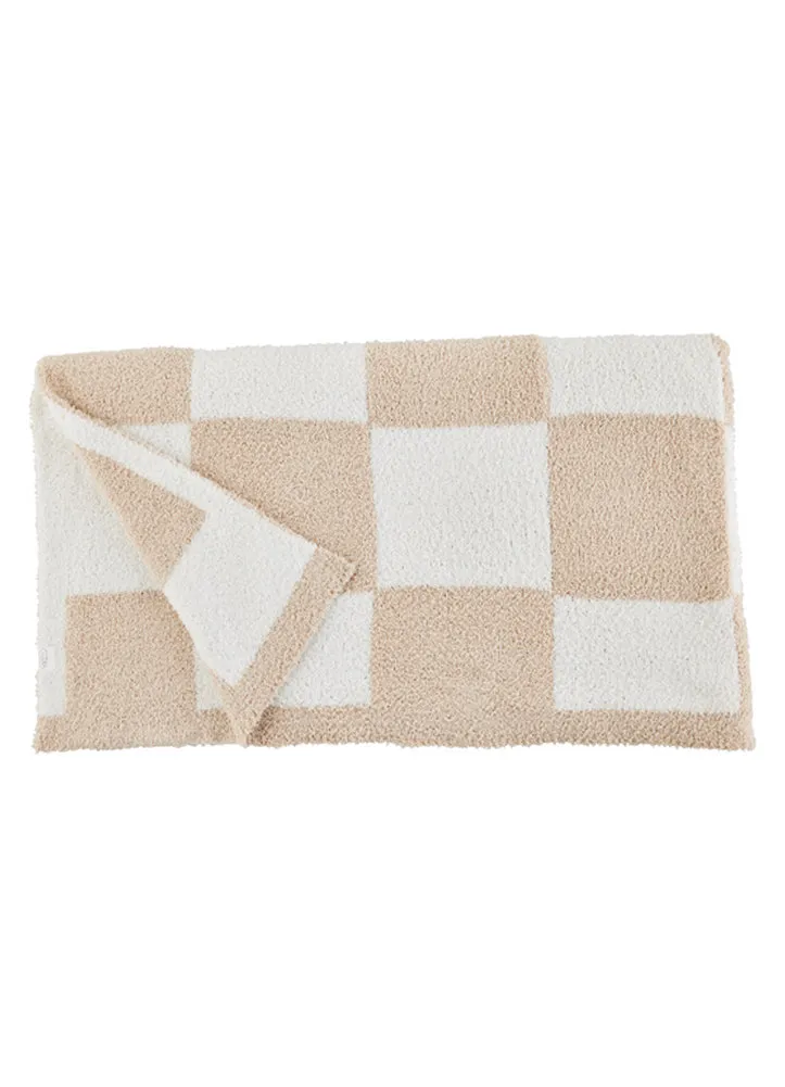 Chenille Checkered Blanket TN by Mud Pie