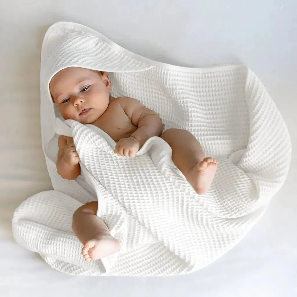 CleanBamboo® Waffle Hooded Baby Towel