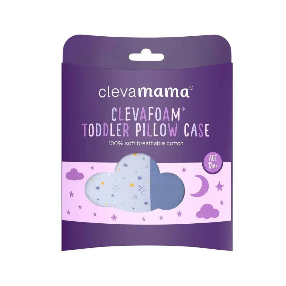 Clevamama Clevafoam Toddler Pillow Case -Blue (Star)