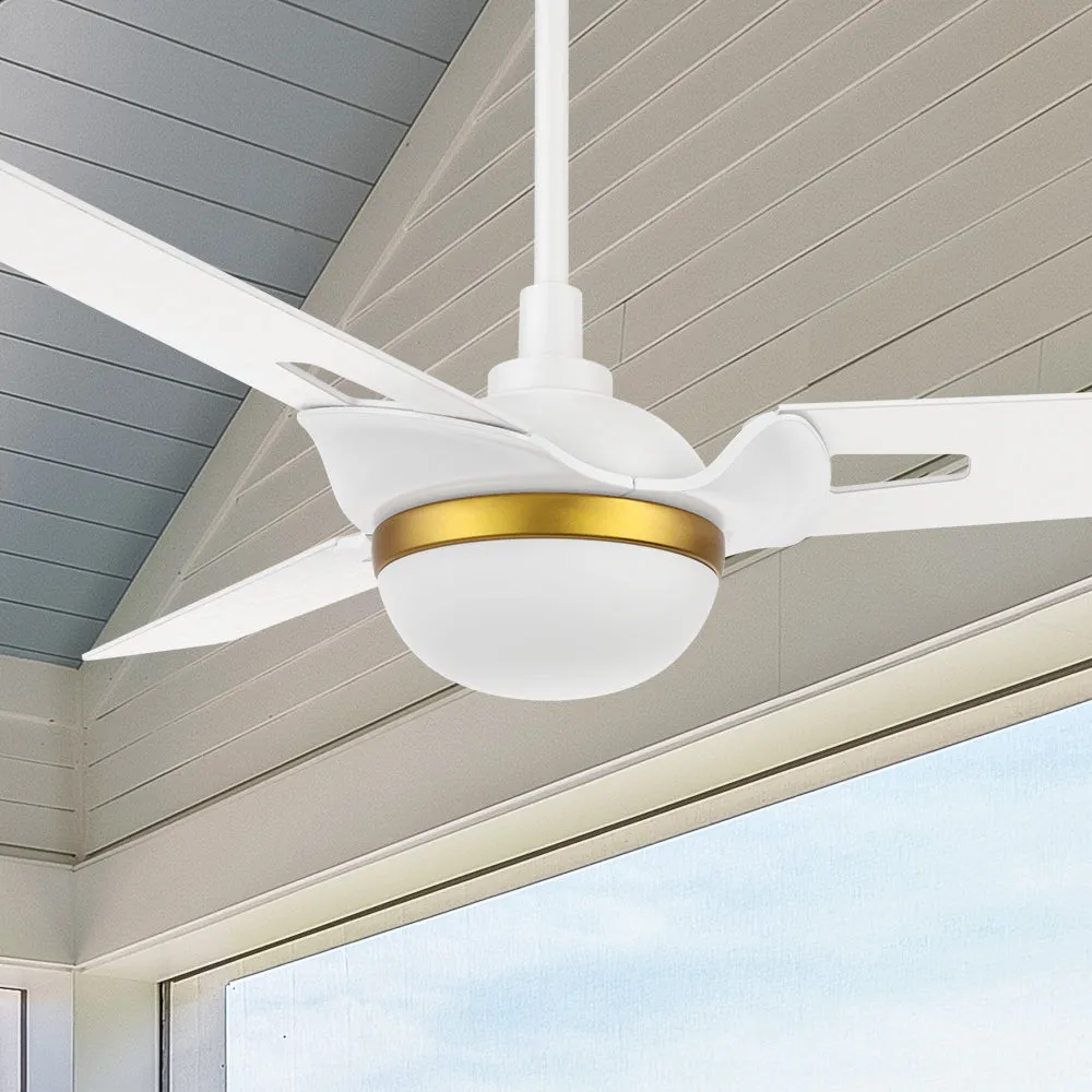 Clifden Smart Outdoor Ceiling Fan with Dimmable LED Light Remote 52"