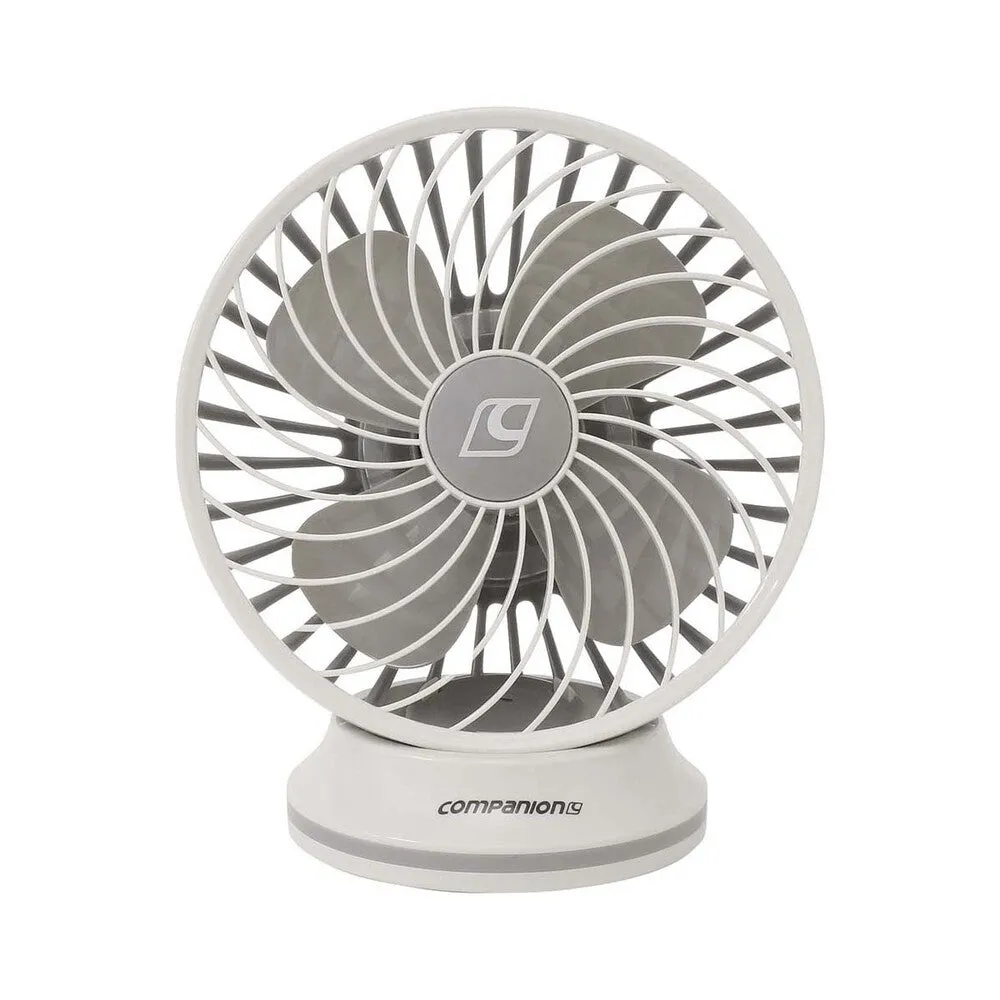 Companion 6in Rechargable USB Fan / Ideal for Camping