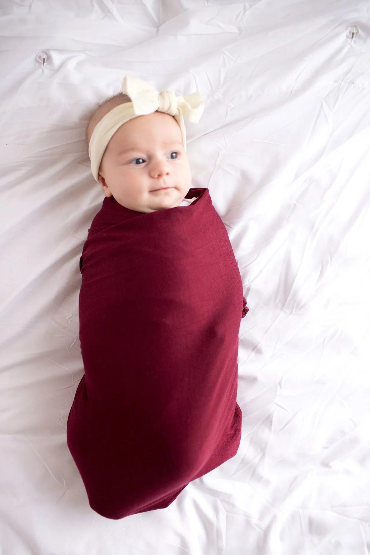 Copper Pearl Ruby Knit Swaddle Blanket