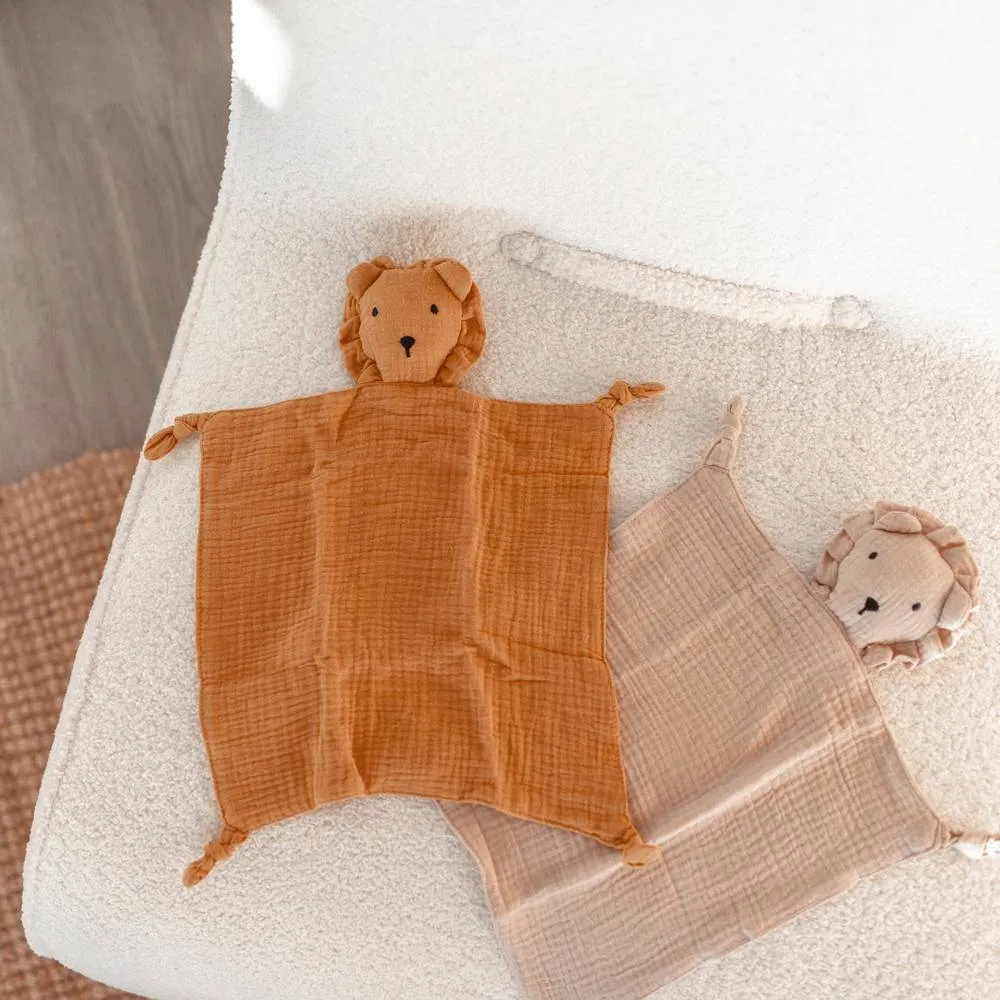 Cotton Baby Comforter Leo The Lion — Mustard