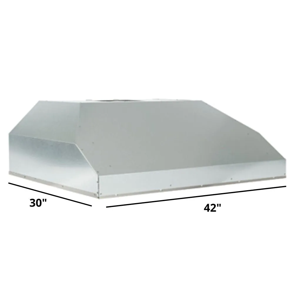 Coyote C1LINER42 42-Inch Stainless Steel Outdoor Hood Insert w/ Internal 1200 CFM Blower Motor