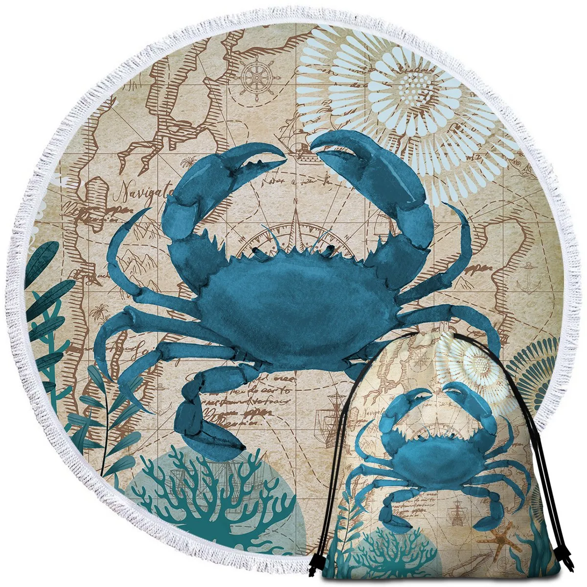 Crab Love Towel   Backpack