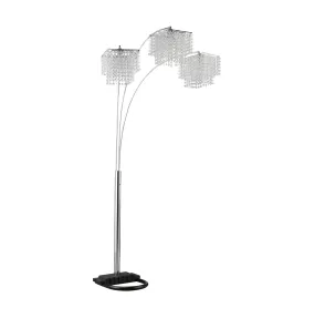 Crystal Drop Shade Floor Lamp Chrome