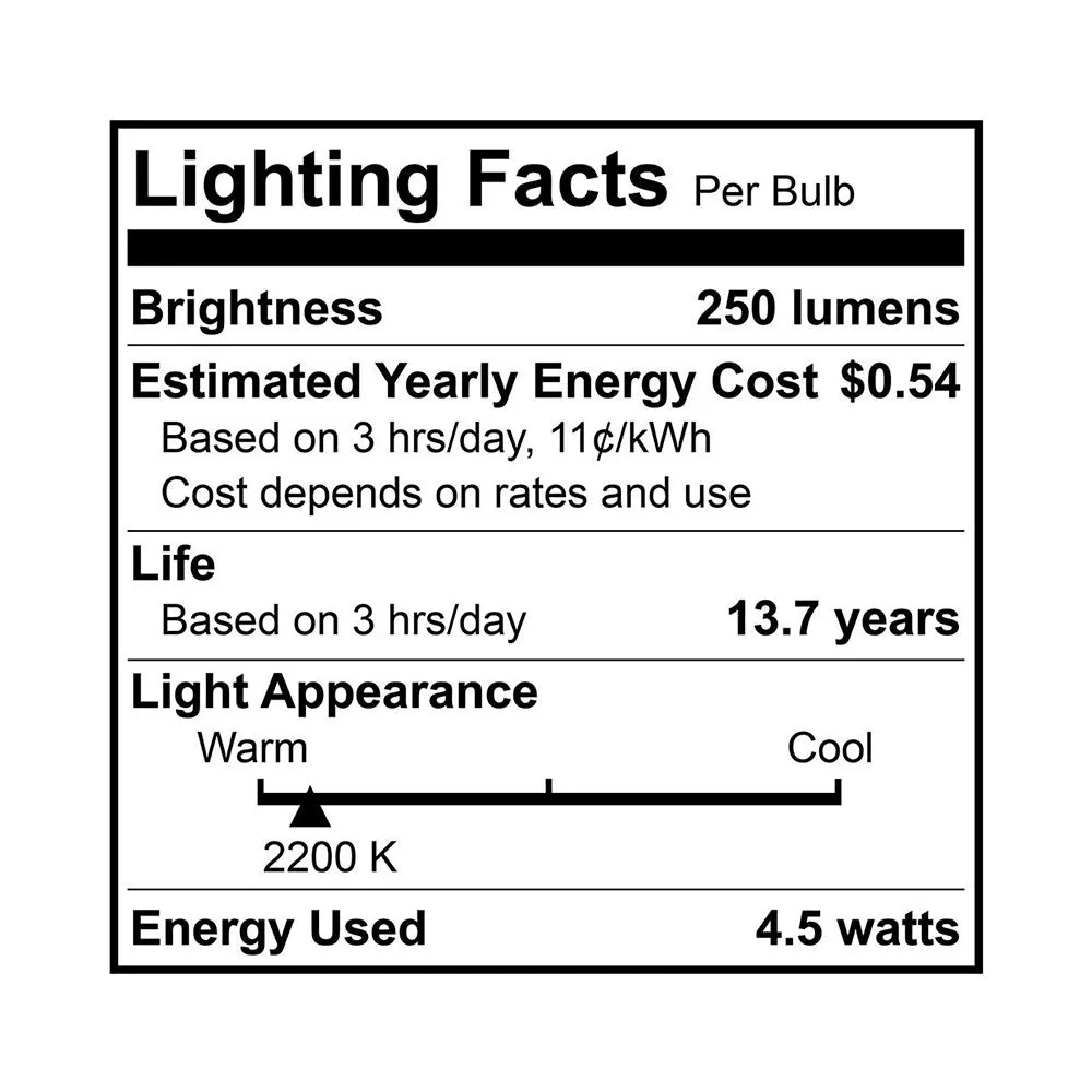 Curved LED Spiral Filament Edison Bulb - 4.5 Watt - 2200K - Amber