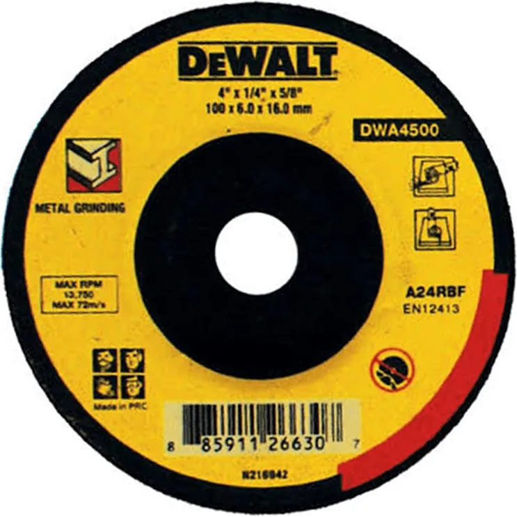 Dewalt DWA4500 Grinding Disc 4" For Metal